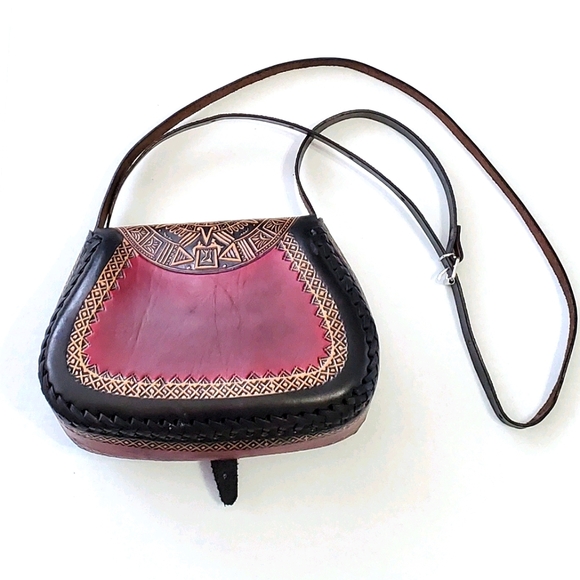 Authentic Aztec Art Real Leather Crossbody - Picture 6 of 16